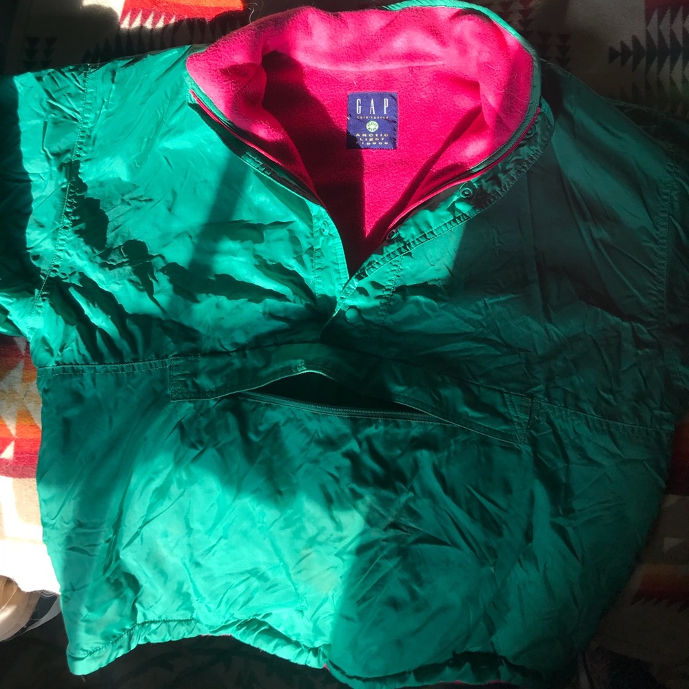 GAP reversible neon vintage pull over